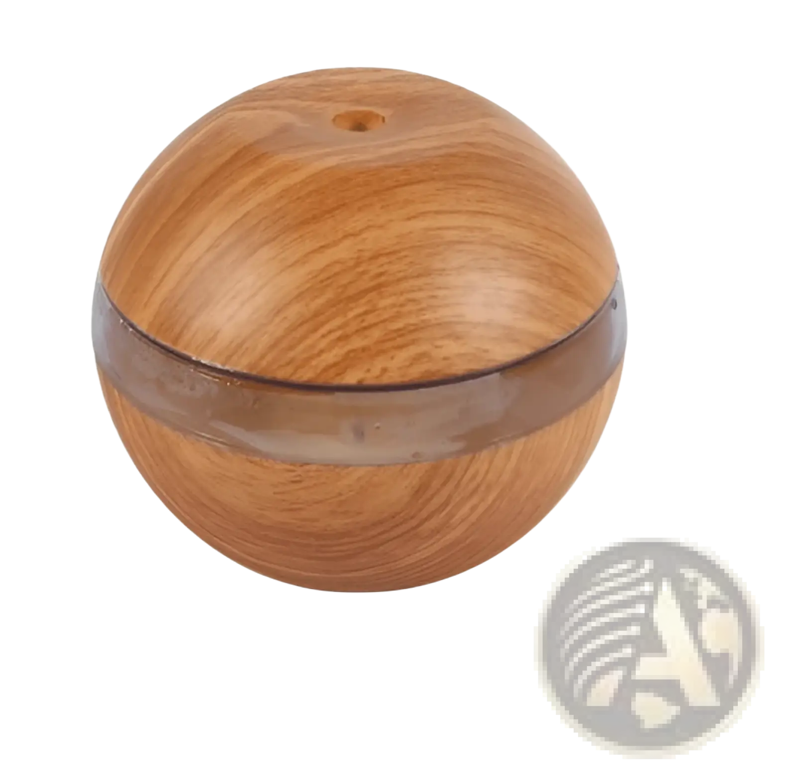 Wooden essential oil diffuser humidifier with 300ml capacity usb powered and translucent band around its middle