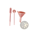 Transparent plastic essential oil dispenser tool set with pipette dropper and conical funnel 3pcs mini funnels