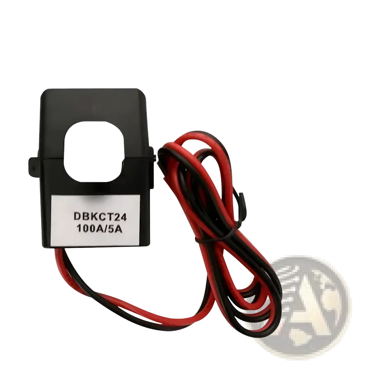 Black et3k dbkct24 current transformer with red and black wiring shown on the back side of etek evse protocol controller 2.0