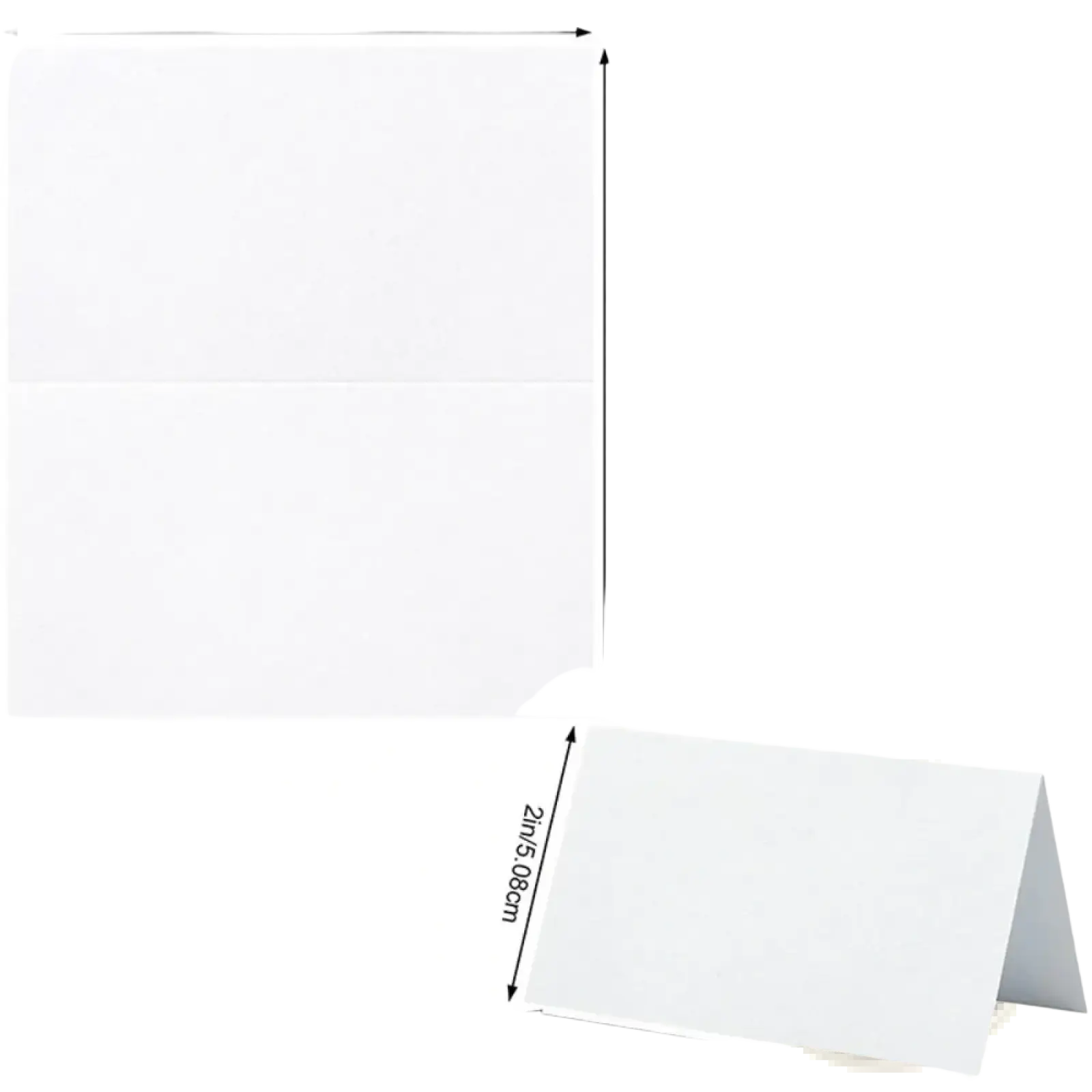 White blank eucalyptus leaf place cards 4x3.5 inches with minimalist design for elegant wedding table settings