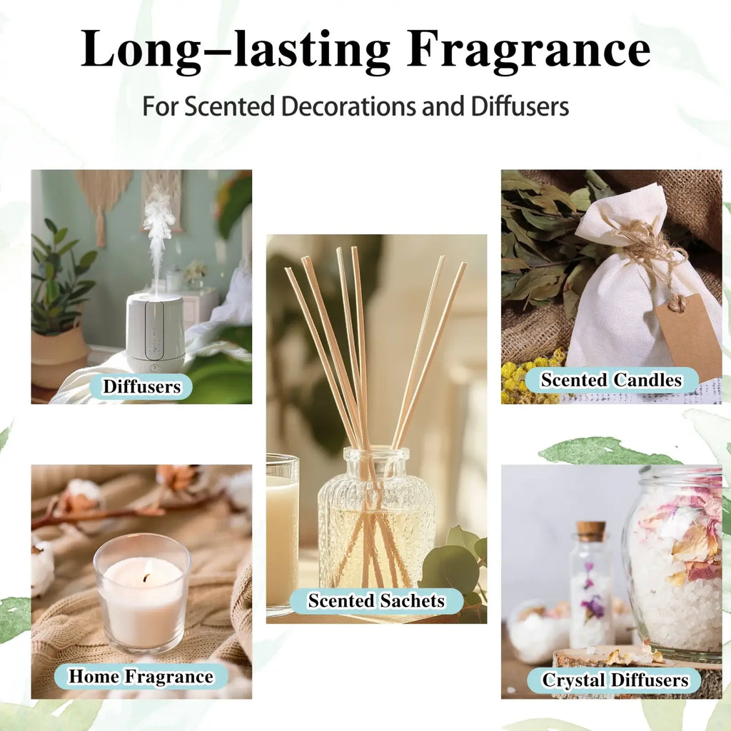Glass jar with textured surface holding wooden reeds for euqee lavender essential oil 10ml 30ml 100ml aromatherapy