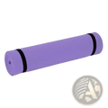 Purple eva exercise yoga mat with black elastic straps foldable fitness pad for workout and stretching