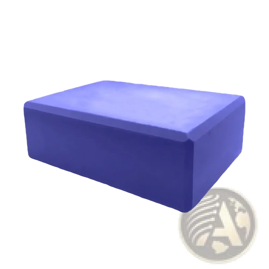 Periwinkle blue eva foam yoga block designed for fitness exercise and support during yoga practice