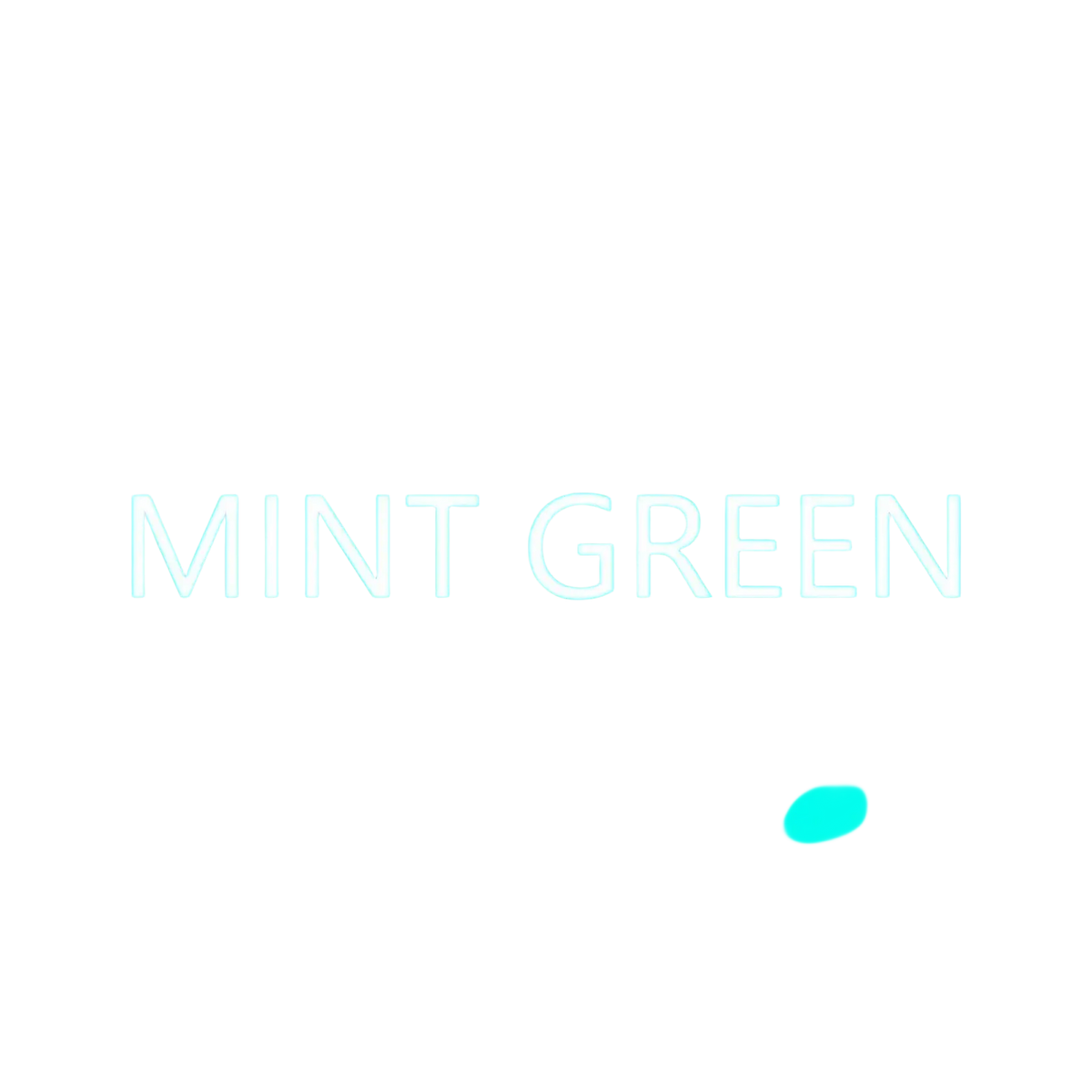 Mint green background with white text for eyelash wall stickers nordic girl bedroom decor product label