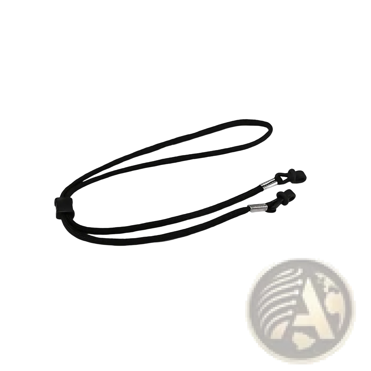 Black dhopical eyewear strap with adjustable metal clasps and silicone tips for non-slip sports use in 10 pack