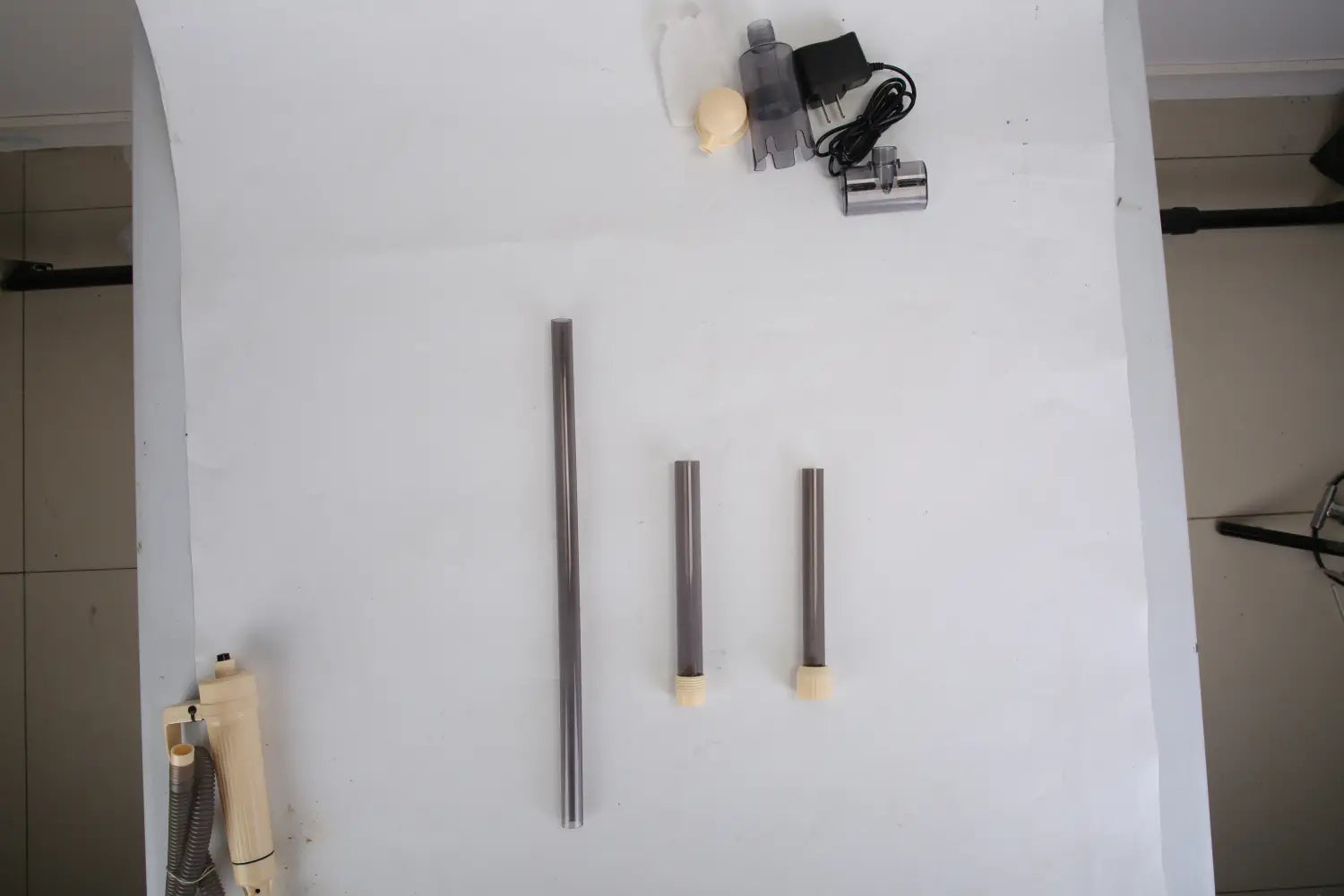 Kit limpiador de grava para acuario eléctrico con adaptador