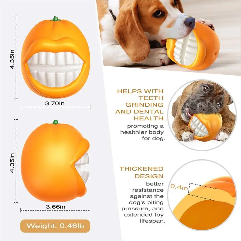 Indestructible Squeaky Dog Toy Durable Tpr Chew Ball