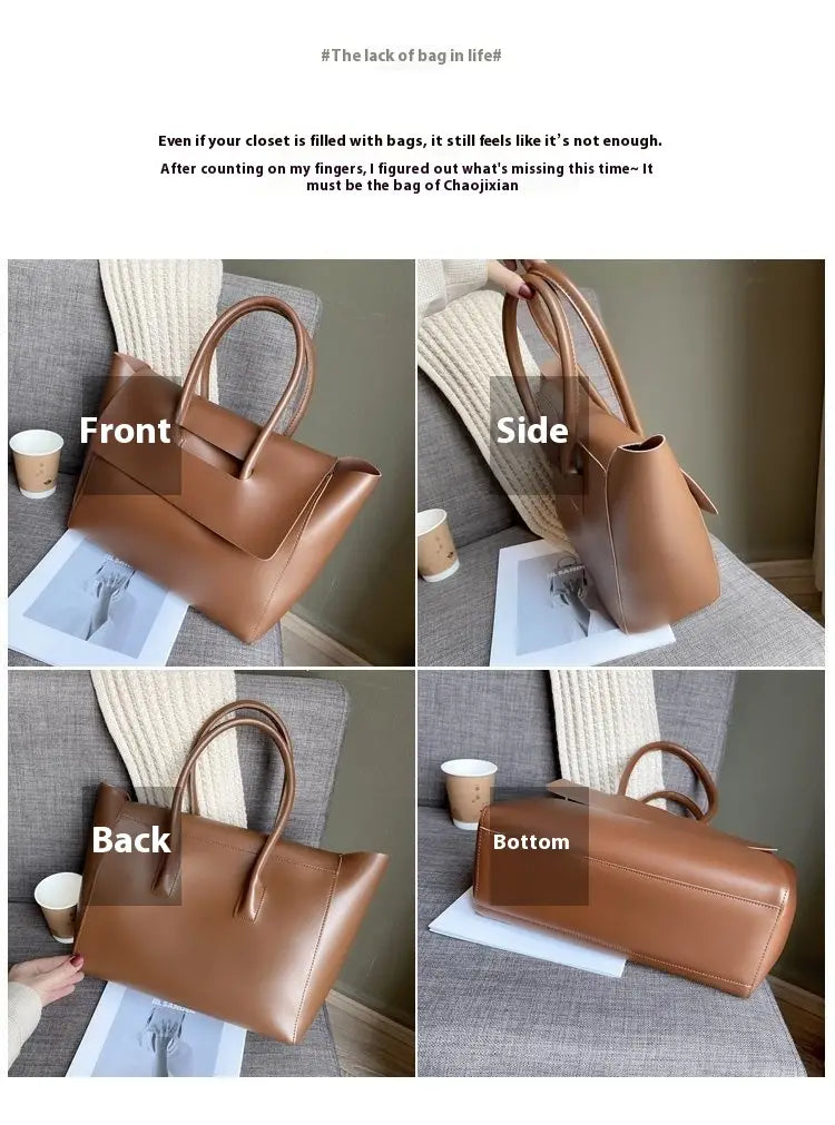 Vintage structured leather tote bag in tan with a structured shape and top handles suitable for everyday use.