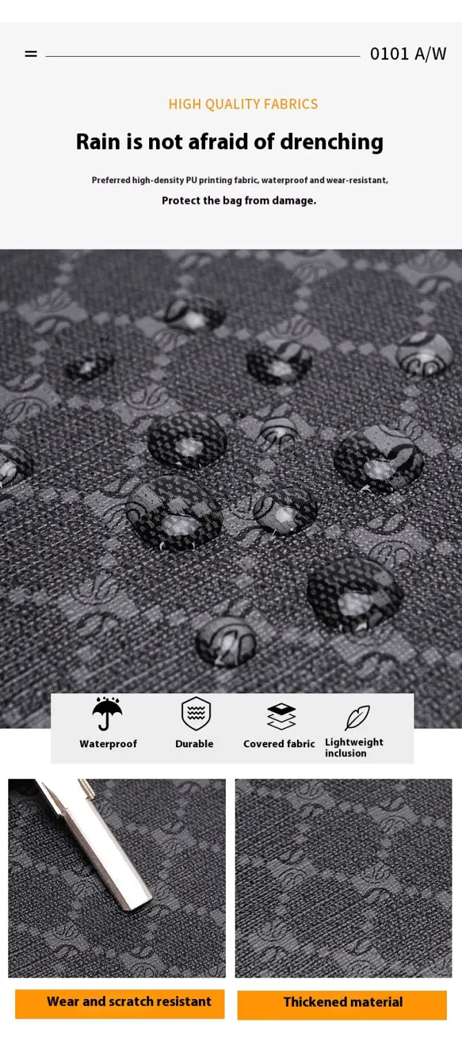 black lace-patterned waterproof fabric with high-density pu printing on the shark backpack large capacity geometric business pu bag