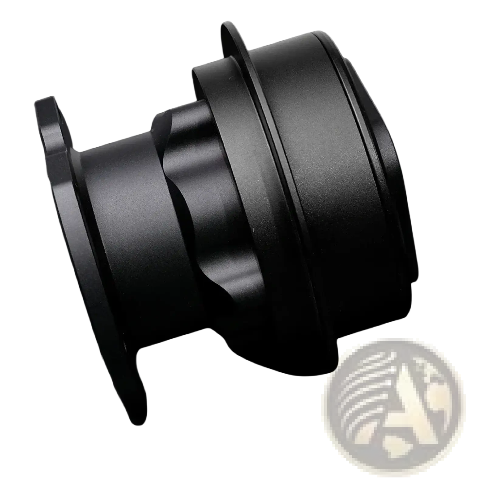 Fanatec Qr2 quick release hub adapter black matte metal camera lens adapter with cylindrical ridged texture