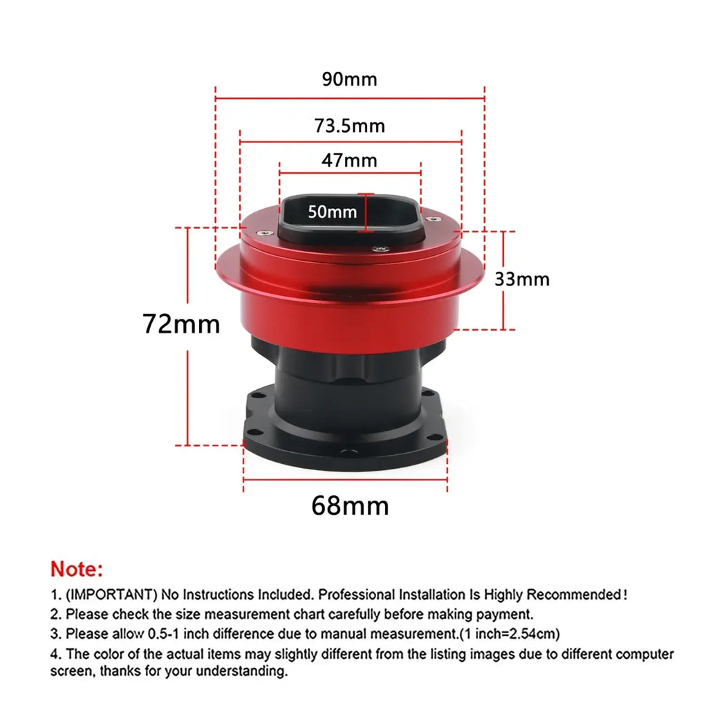 Fanatec Qr2 wheel side quick release connector red and black adjustable steering wheel mount with metallic finish