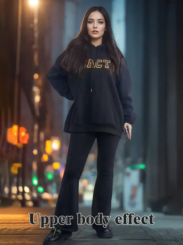 Black oversized premium cotton unisex embroidered streetwear hoodie with gold lettering across the chest