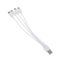 White fast charging cable 4 in 1 usb c 20cm with sleek flexible design for multiple device charging cable use