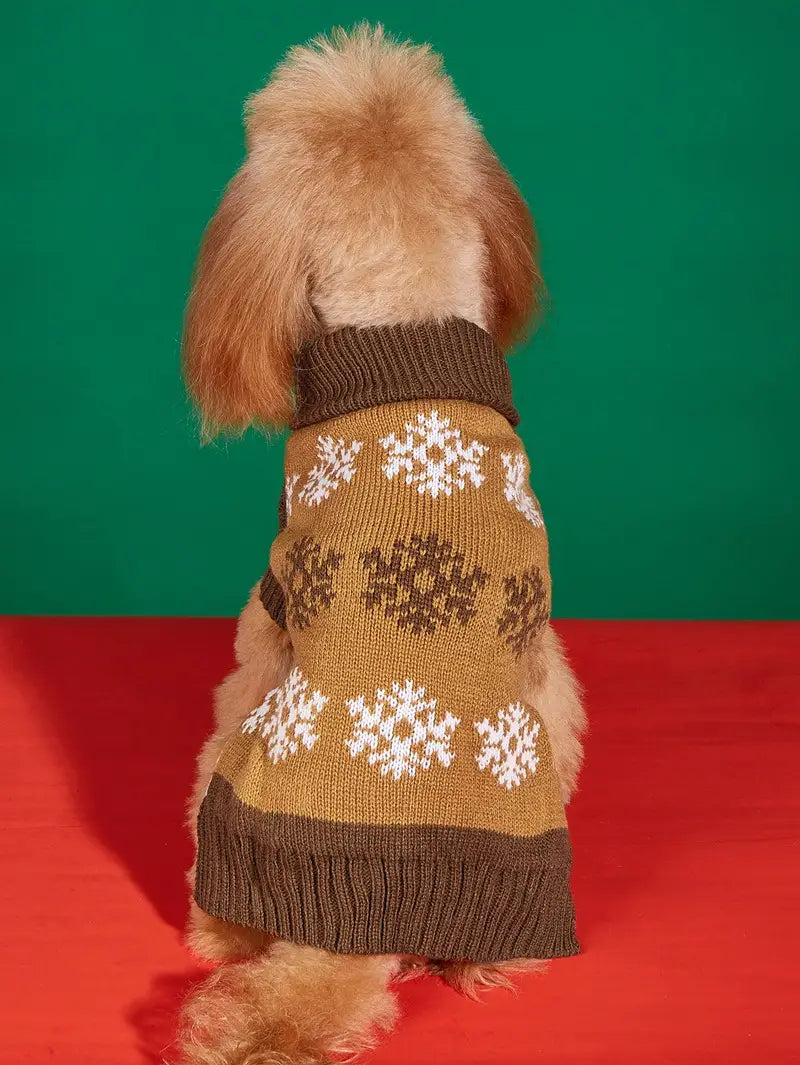 Suéter de Navidad para Perro Copo de Nieve Ropa de Invierno para Mascotas