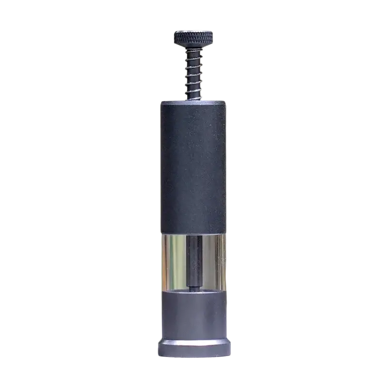 Black and clear acrylic aquapro feeder mini aquarium accessories pepper mill with textured screw-top for fish food dispensing