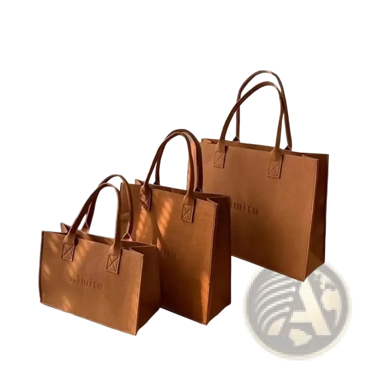 Brown leather tote bags with stitched handles and minimalist logo featured in felt crossbody shoulder bag large capacity tote collection