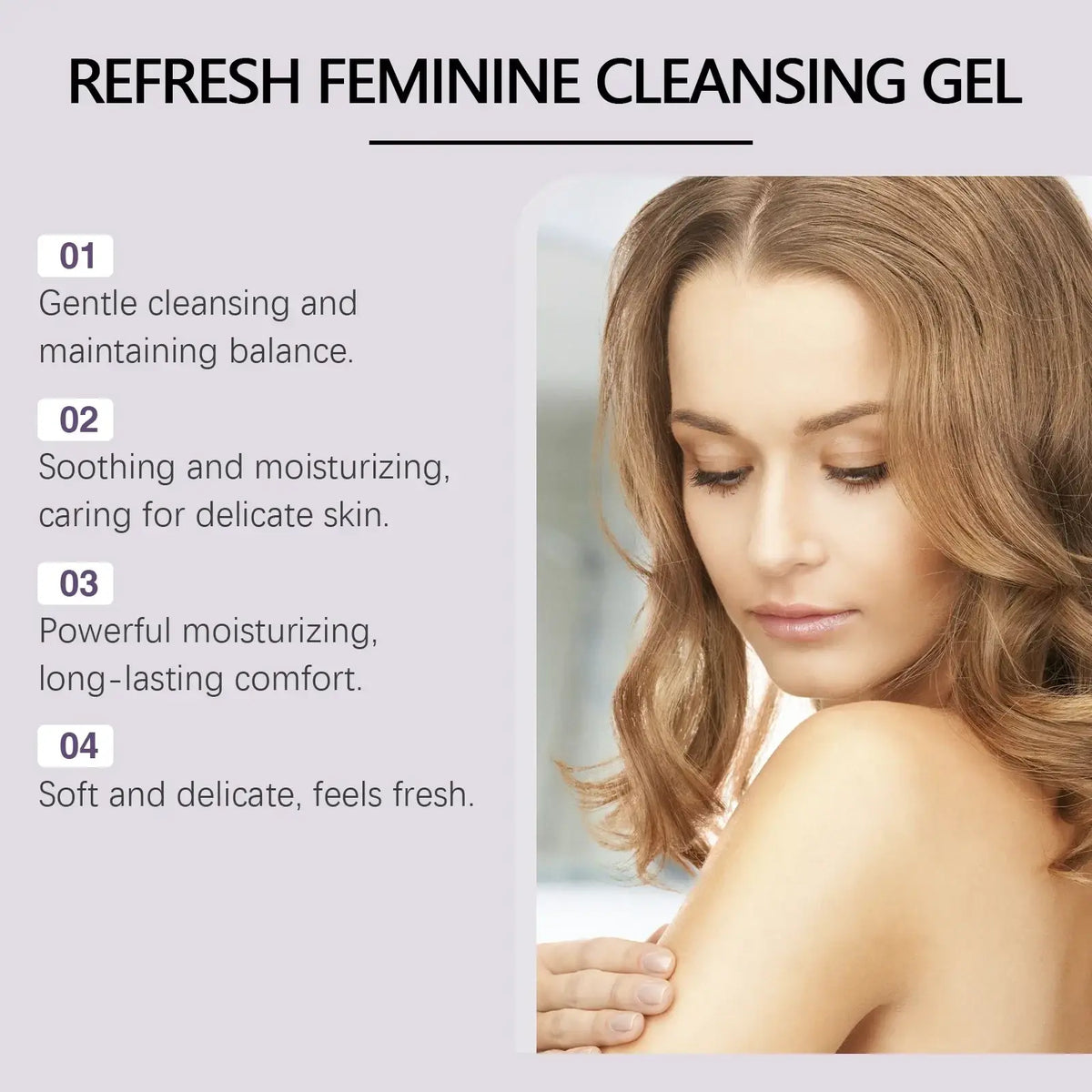 Refresh feminine wash gel ph balanced 100ml gentle soothing gel with moisturizing properties for delicate skin