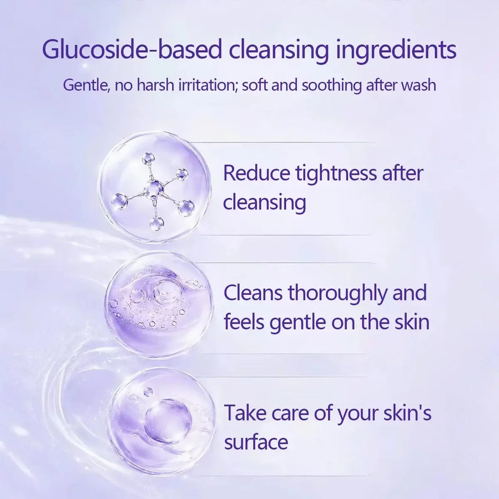 Gentle translucent purple cleansing spheres with glucoside for soothing skin in summers eve feminine wash simply sensitive 119ml