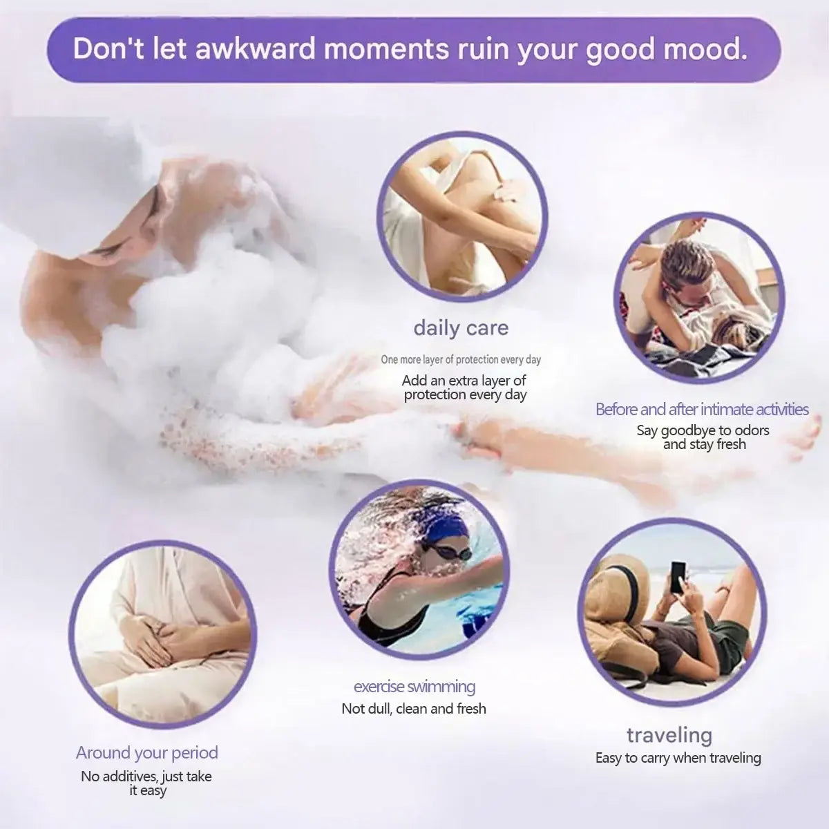 White foam feminine wash simply sensitive summers eve 119ml for daily and intimate personal care use