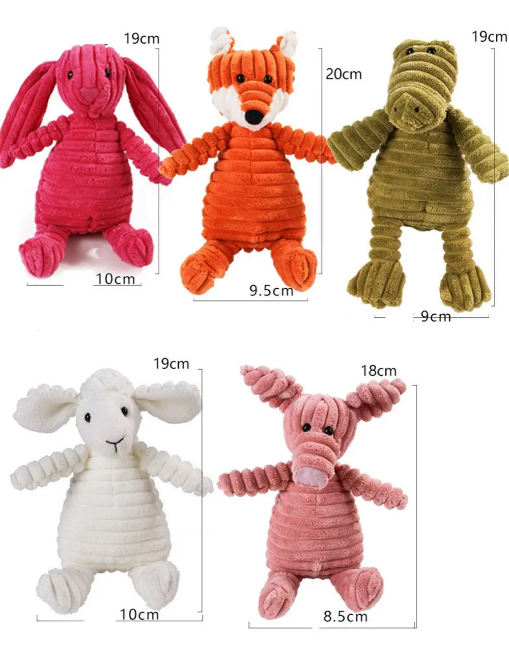 Dog Squeaky Toy Corduroy Molar Plush for Pets