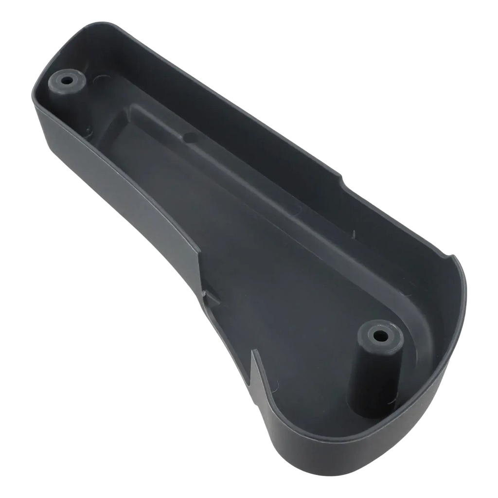 Black plastic car door handle cover with molded contours and two mounting holes for Fiat Ducato driver seat panel 60911360