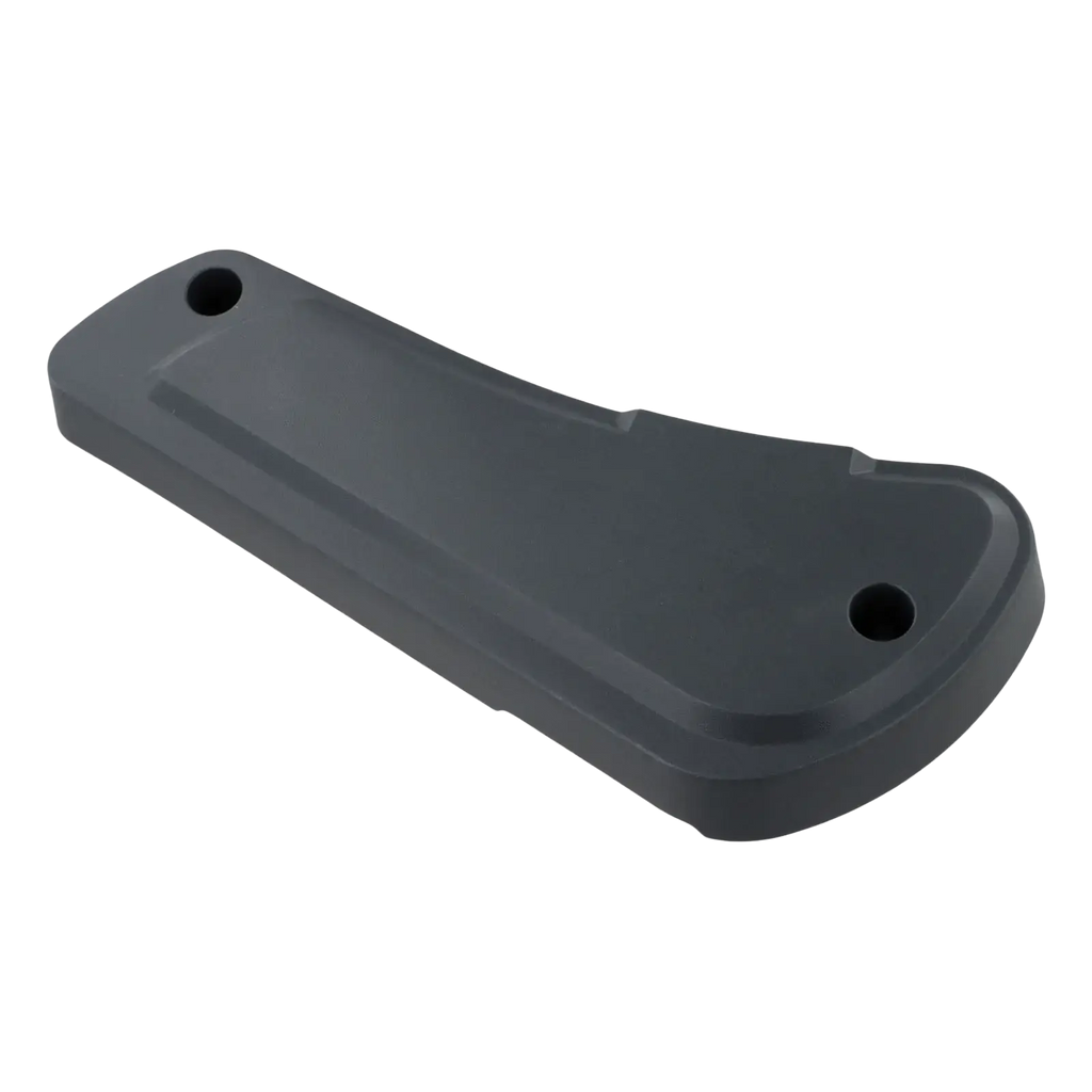 Fiat Ducato driver seat panel dark gray plastic handle cover with two circular mounting holes visible from the back side