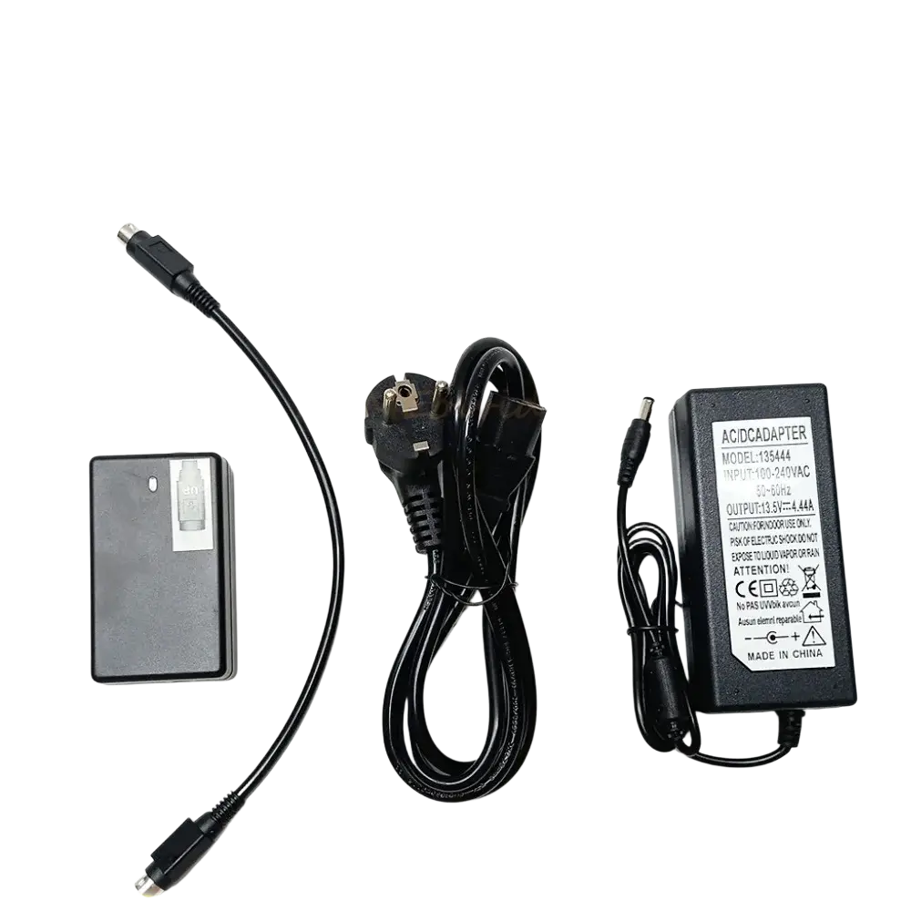 Black plastic ac dc adapter model 1344a with multiple plugs for us eu uk au for fiber fusion splicer charger mainland china