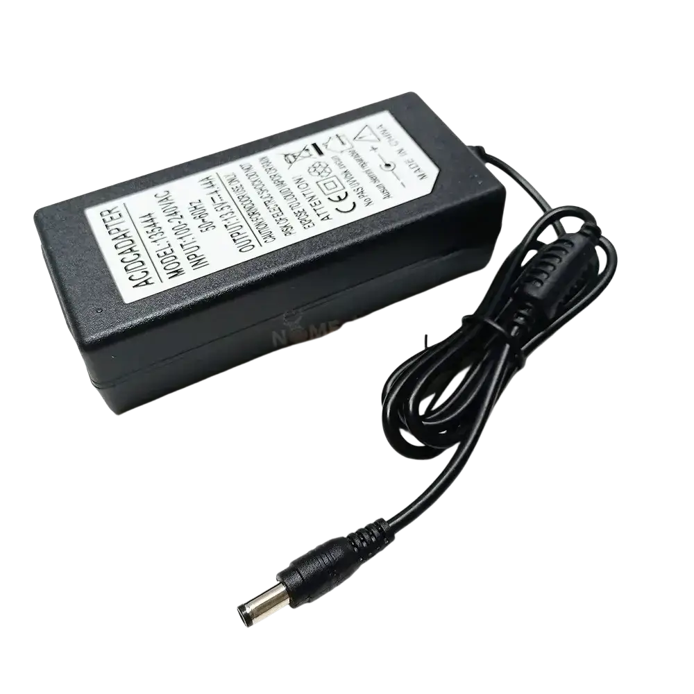 Black plastic fiber fusion splicer charger adapter with coiled power cord for signal fire mainland china use