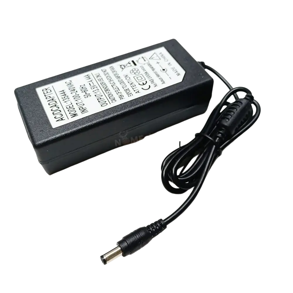 Black plastic ac adapter with coiled power cord and cylindrical connector for fiber fusion splicer charger mainland china