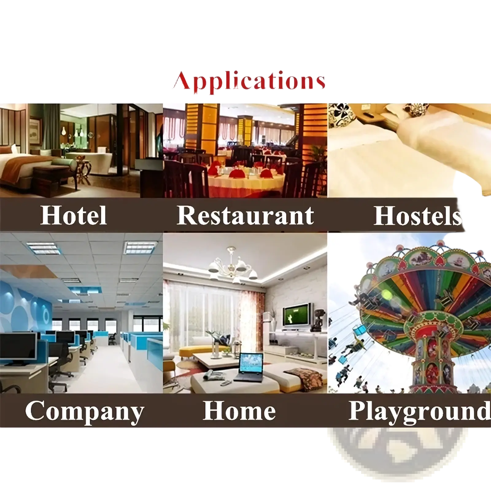 Fire escape mask 30 minute protective respirator showing its use in hotel, restaurant, hostel, company, home, and playground