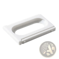White plastic rectangular handle with central oval cutout and rounded edges for fitbit air and whoop 5 0 modification adapter