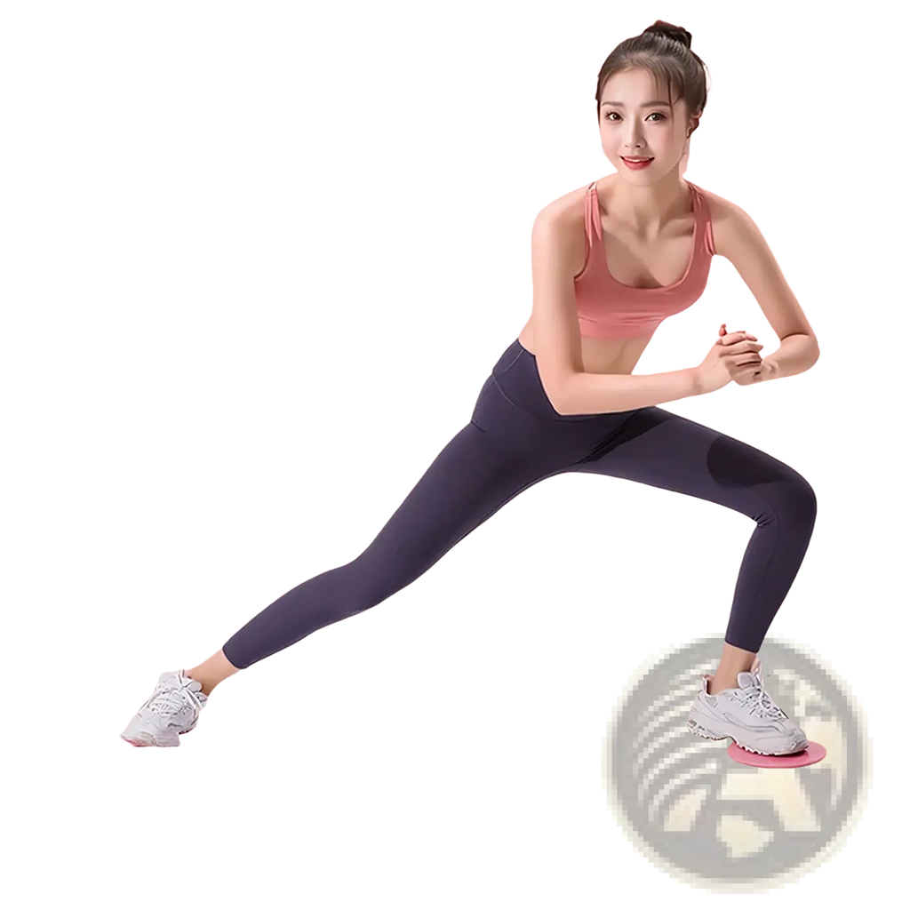 Pink and black double-sided sliding disc fitness core sliders designed for abdominal training and weight loss exercises