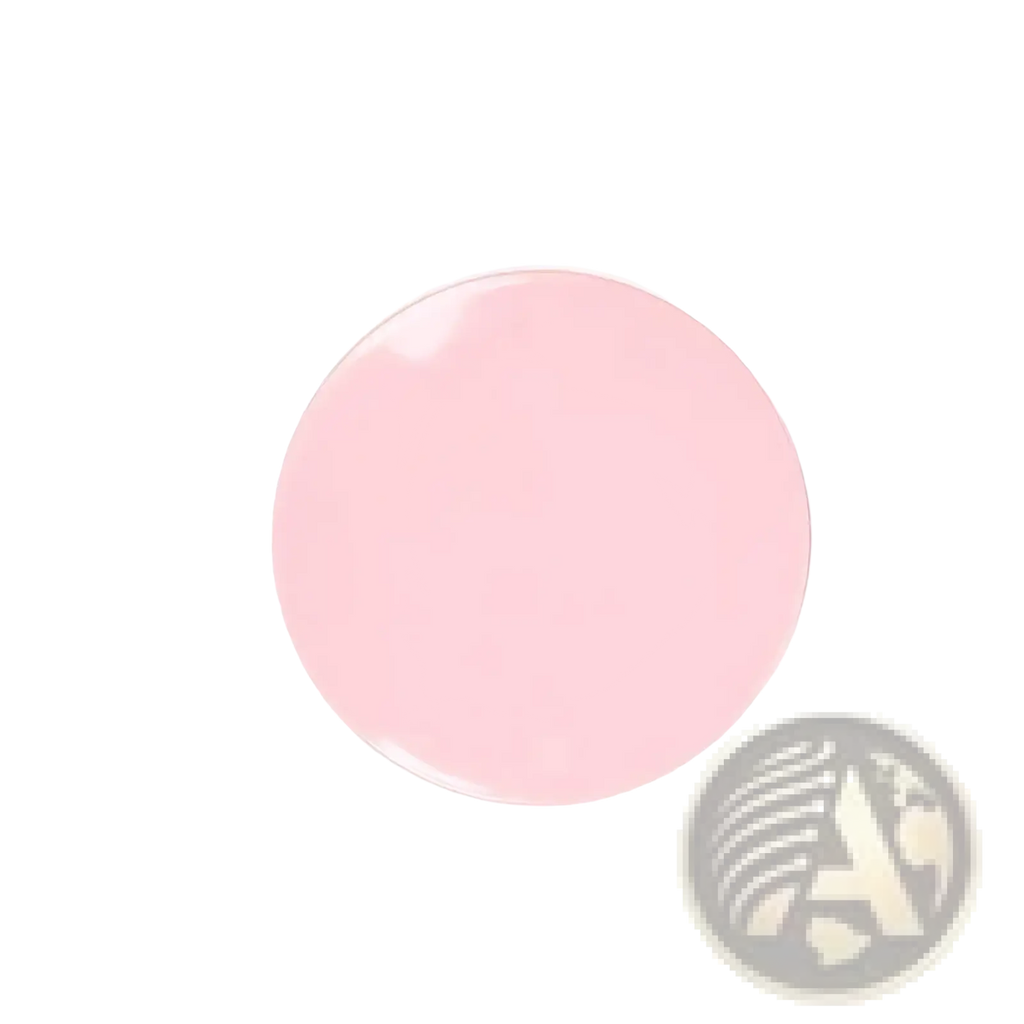 A smooth glossy pink circular fitness core slider plate with a 17cm diameter for abdominal training