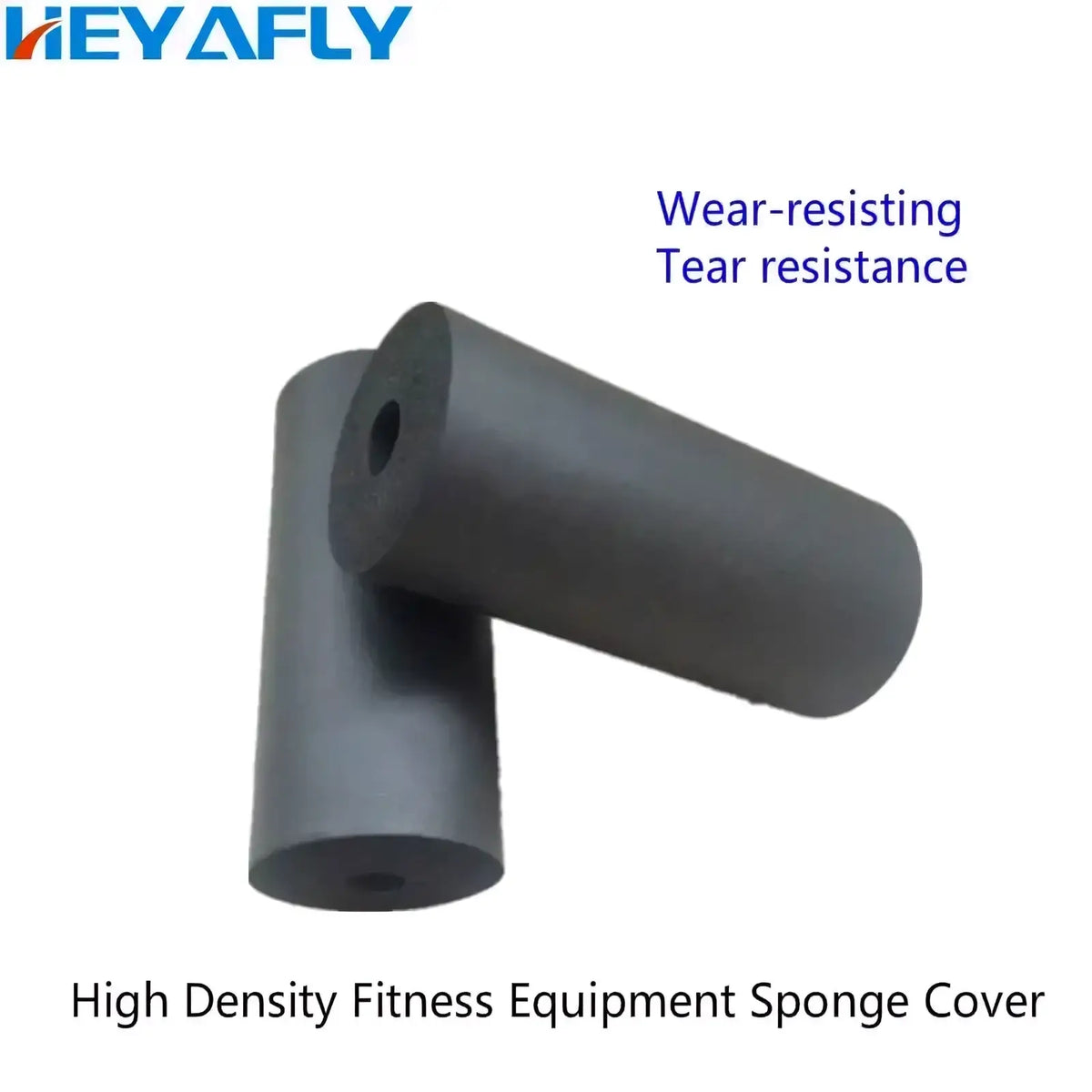 Dark gray cylindrical foam replacement pads for fitness benches with wear-resisting and tear-resistant properties
