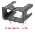 Black plastic fitness equipment u-shaped bushing pipe connector bracket with 70x40mm external and 60x30mm internal dimensions