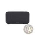 Black rectangular flame diffuser humidifier with rounded edges and three indicator lights featuring jellyfish mist effect