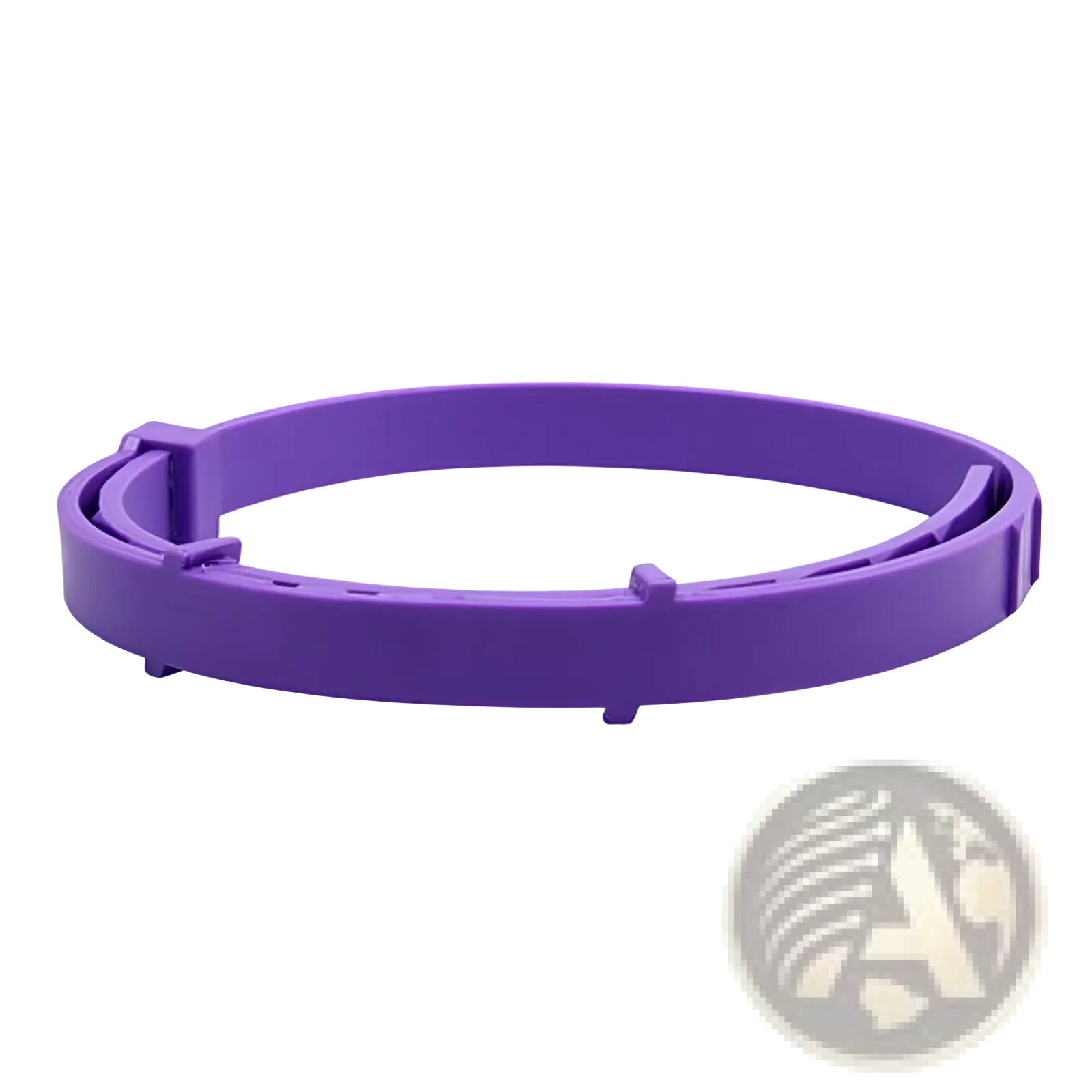 Purple plastic flea and tick collar for dogs and cats with simple adjustable design and 8 months protection