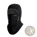 Black cefatu-s fleece hooded balaclava winter thermal hat with soft fleece lining and ribbed edge detailing