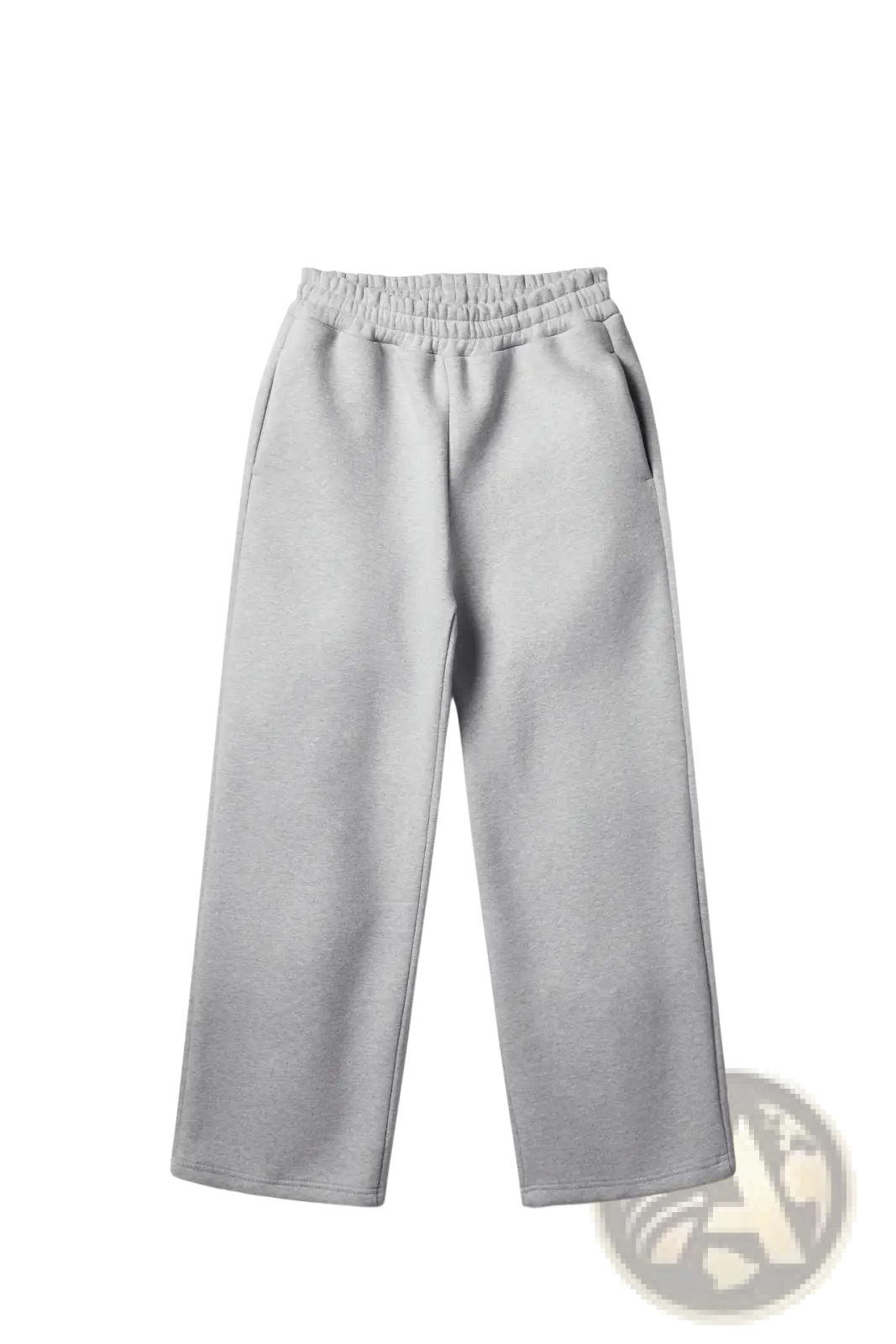 Light gray fleece sweatpants unisex elastic waist joggers with soft fabric and subtle side pockets