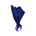 A floating fireball led halloween prop featuring a glossy deep blue foil-wrapped candy with a shiny spherical center