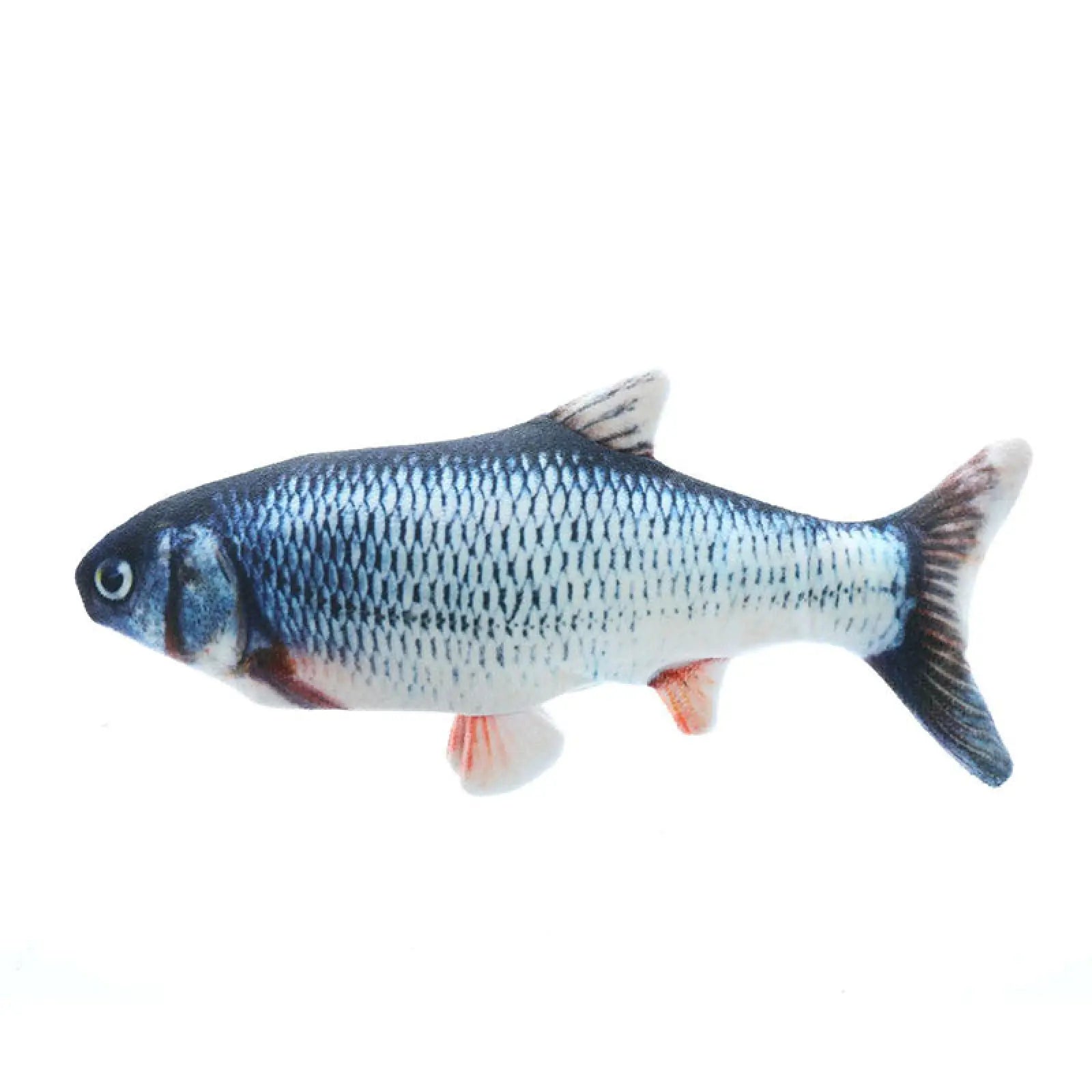 Wackelnder Fisch-Katzen-Spielzeug in realistischer Plüschoptik mit Katzenminze, 30 cm