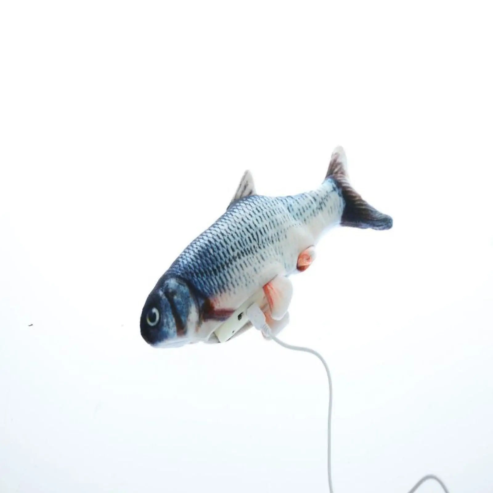 Juguete para gatos de pez que se agita, peluche realista con catnip, 30 cm