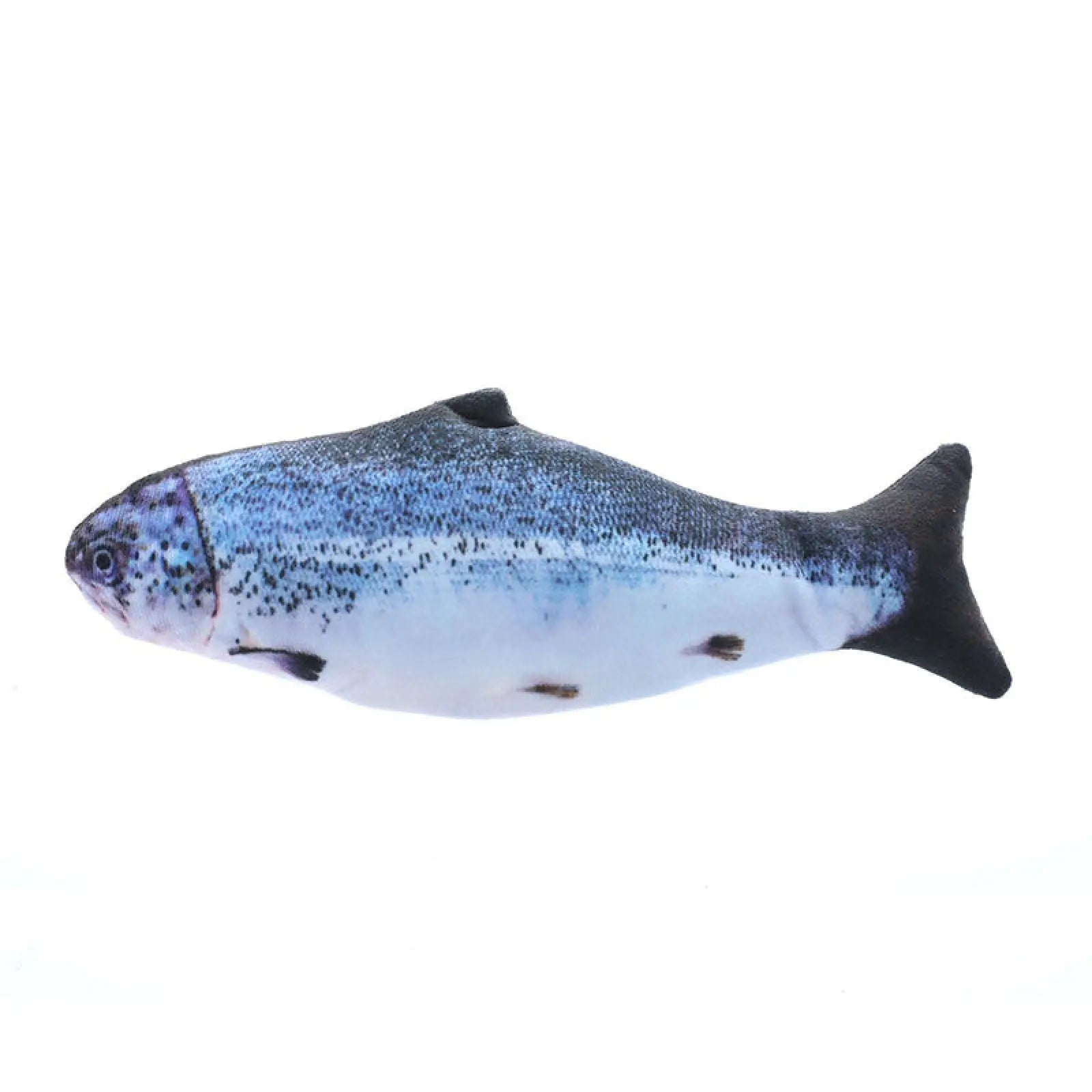 Wackelnder Fisch-Katzen-Spielzeug in realistischer Plüschoptik mit Katzenminze, 30 cm