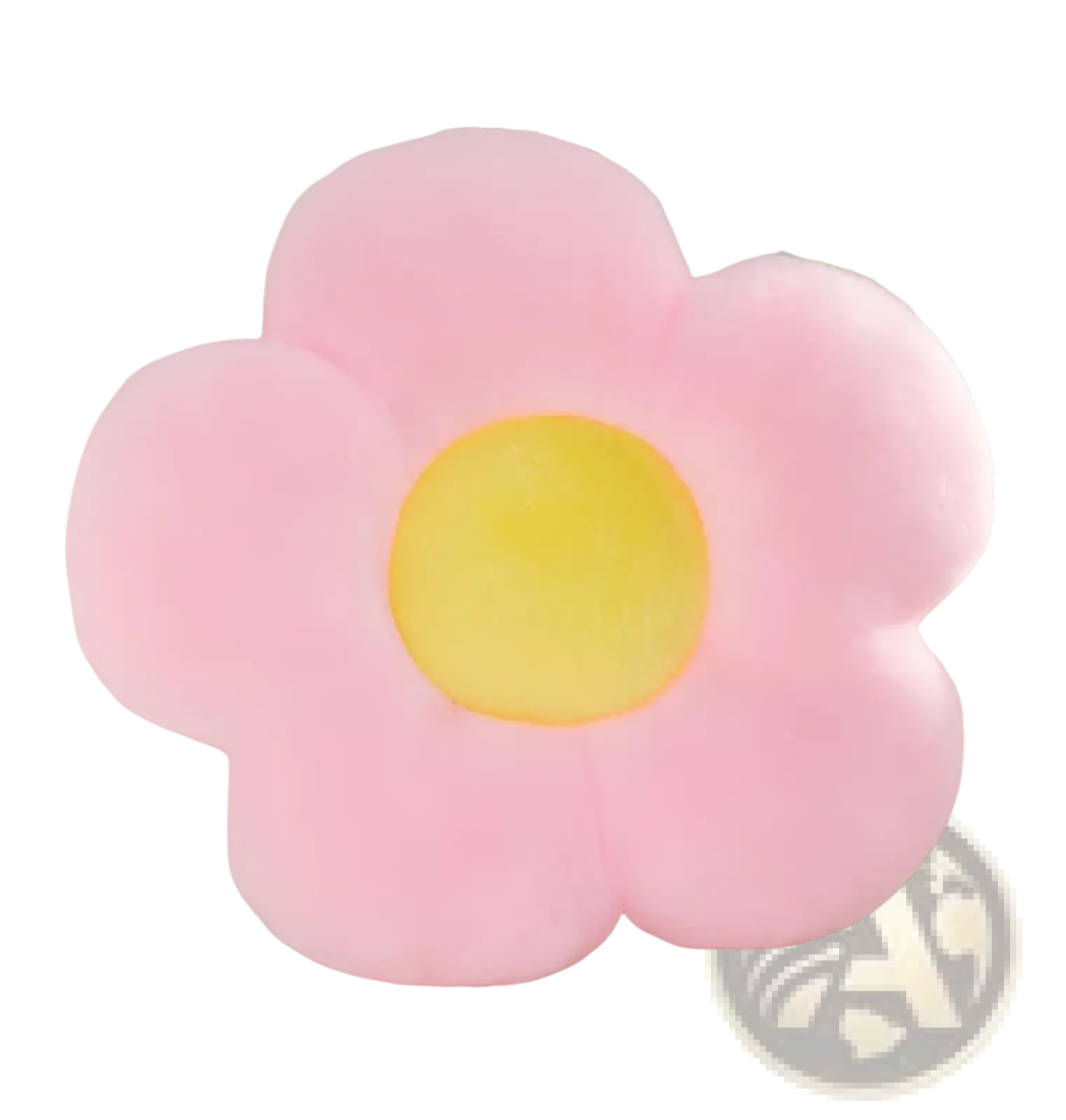 Pink plush flower-shaped waist pillow with bright yellow center sunflower cushion 45cm for comfort and decor