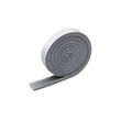 Gray foam soundproof weather stripping tape with white adhesive backing, 30mm wide, 2m long for sealing gaps