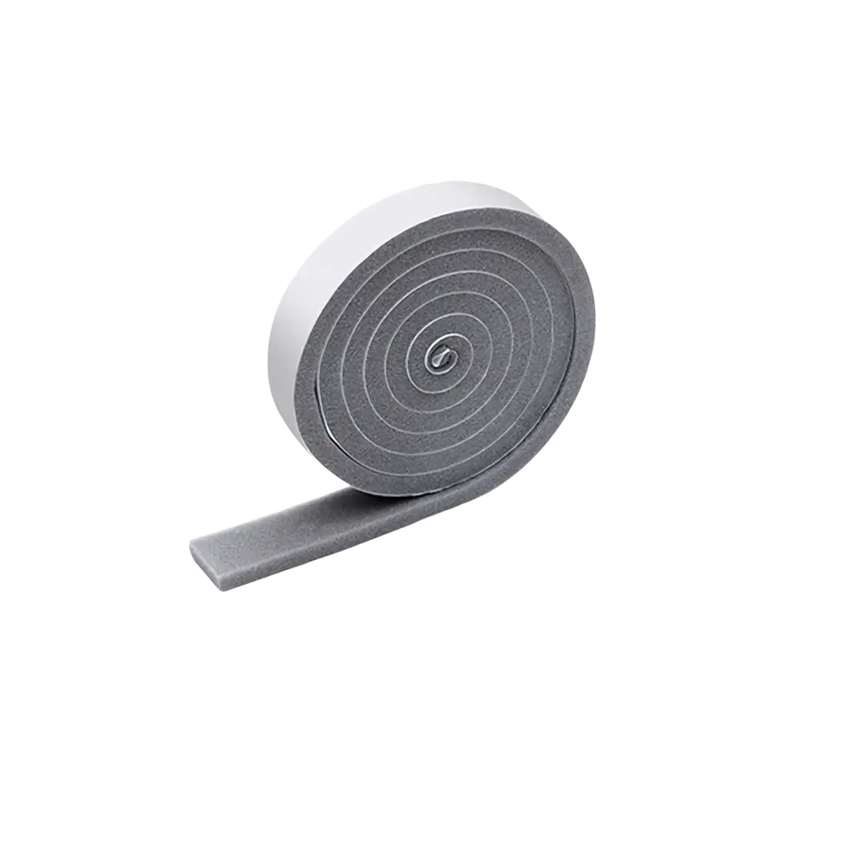 Gray foam soundproof weather stripping tape with white adhesive backing, 30mm wide, 2m long for sealing gaps