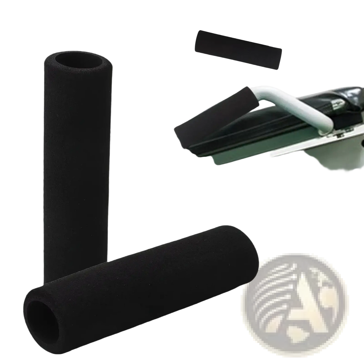 Black foam tubing grips made of soft foam for pull up bars handle cover providing comfortable grip sleeves