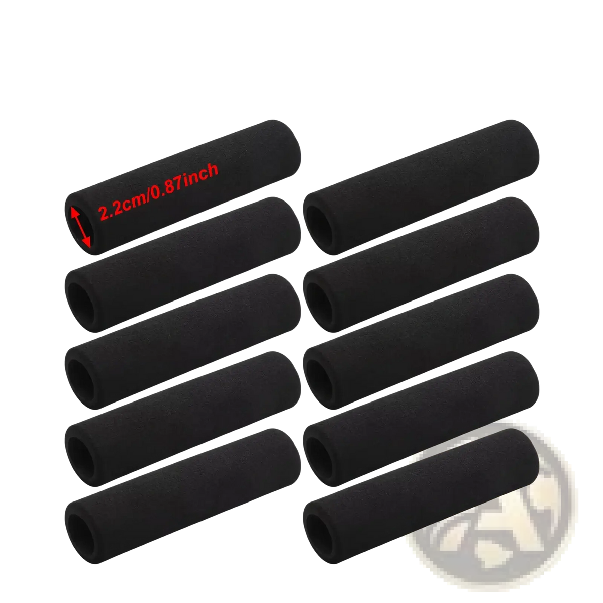 Black foam tubing grips for pull up bars handle cover with 11cm length and 2.2cm diameter for comfortable grip
