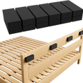 Black rectangular rubber foam wall protectors with self adhesive backing for furniture pads to prevent damage