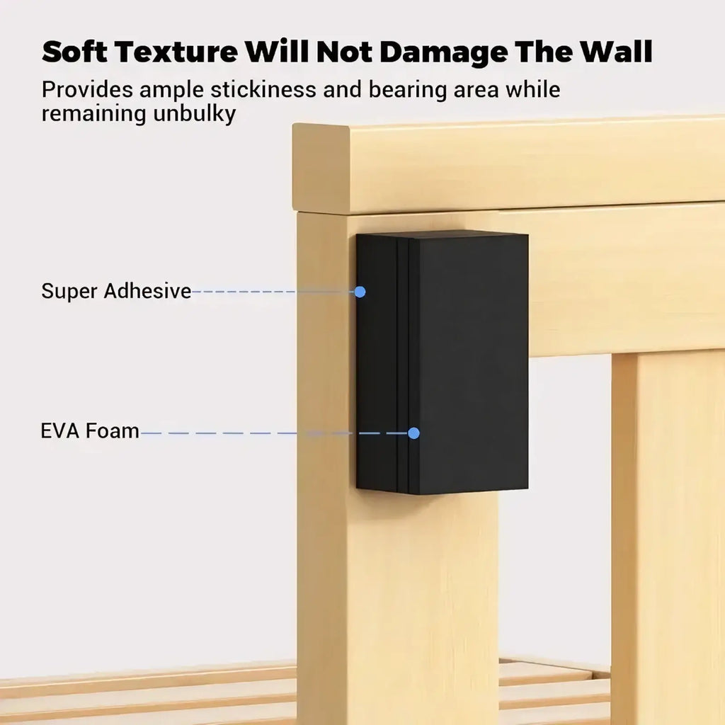Black rectangular eva foam wall protector with super adhesive backing for self adhesive furniture pads protection